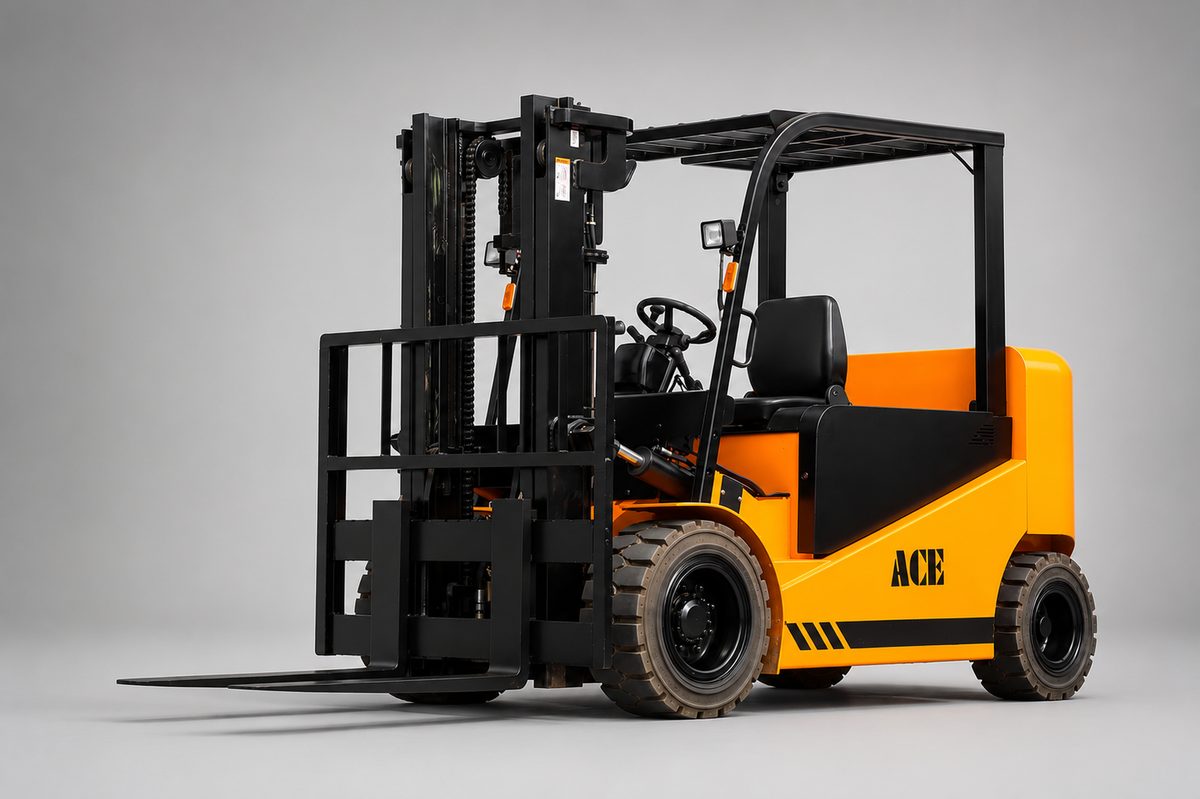 Diesel counterbalance forklift truck with mast and forks — Forklift rental in the UAE